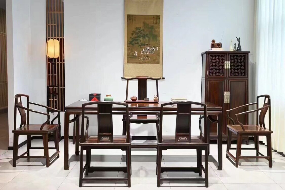 老挝大红酸枝交趾黄檀泡茶桌