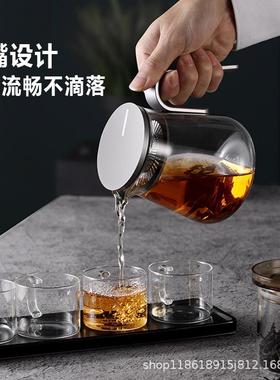 尚明壶家PBL用耐高玻璃温泡茶茶壶铝制盖单壶过滤壶花茶简约茶具