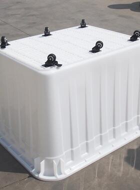 车塑料周箱筐加轮子长形转大号电商F9769TS6服装布草巾手推包装材