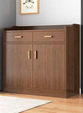 QYC一储物柜边柜茶体水柜巢趣实木色餐边柜靠墙橱柜子家客厅用收