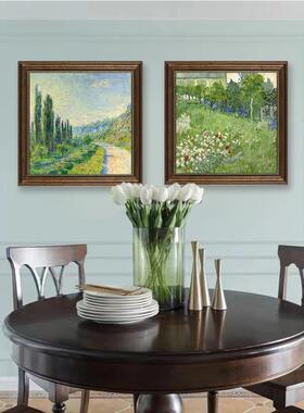 莫梵高美式餐厅装饰画世界名画术仿油画奈客厅艺壁画欧DY742936式