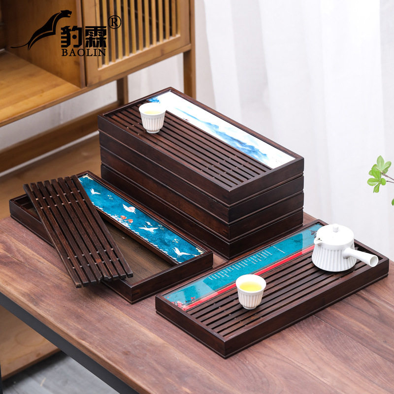 重竹制茶盘简易沥水托盘储水排水双用一体家用托盘日式小茶台