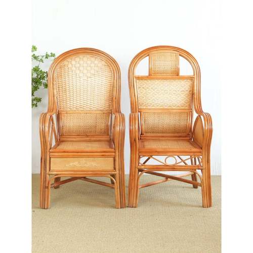 藤椅真藤老人单人休护腰靠高户背阳台办公闲座椅藤编外EEN腾椅子