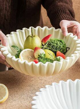 新2陶DHTC001025款瓷装简约现代水果盘装饰盘日用家居软收纳艺术