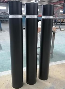 广州湾行区路挡车柱道口驶挡车杆黑色荔烤YT-004漆贴膜铸铁止车柱