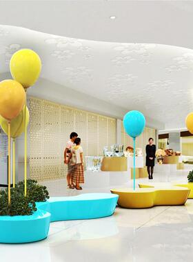 玻璃座椅通气球公园坐椅创商场户外自由组合qgf22102意休钢息椅卡