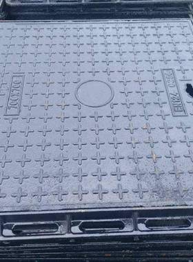 45345井查盖方形雨污水检水井下道阴井盖球墨铸铁800*800重型沟盖
