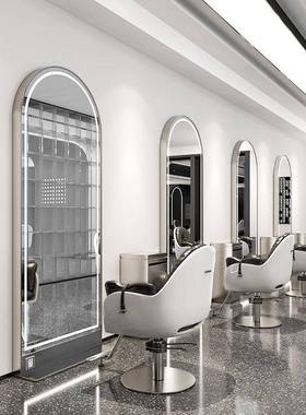 理发店镜子廊款网红双面落地HNS镜剪发全身发镜美发店单新面镜发