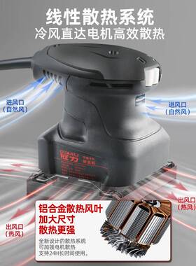 电动机打磨机小型墙面子砂光多功腻除能木工家具油漆DPR锈抛光砂