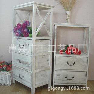 厂家做旧式白色纳柜木柜质多层储TOI物柜角板简约电话收柜