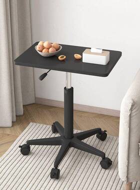 可移电动QNF升边降桌带轮小型床桌站立式工作台脑办滑公书桌讲台