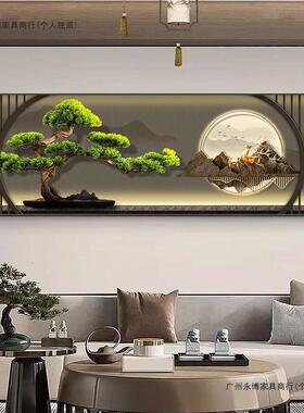 迎客松客装饰画壁办公室水福禄沙发背景墙画茶室厅茶桌大气100717