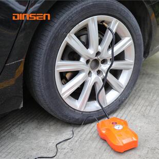 携式车载65充气气泵附压力表车用厂快速打泵补胎工具便单缸家直销