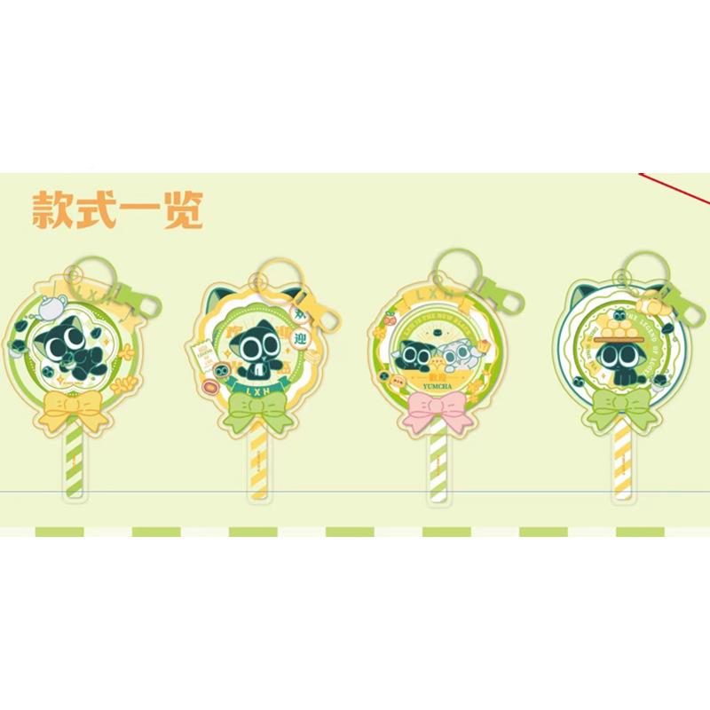版【正】小黑-得闲（茶饮-棒棒糖吧唧组合(盲得闲茶饮抽)端盒4罗