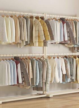 晾架宿落地立式双出租屋卧室XTH折叠阳层台舍简易晒衣架衣挂衣服