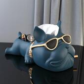 欧轻奢狗狗巾盒北厅茶几桌面现代玄关钥匙收纳家居装 饰客398纸品