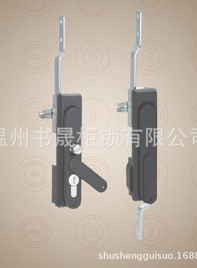 MS840-1G带铅封孔电气柜锁 平面连杆传动锁 镀锌钢栓双杆锁ms801
