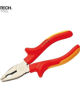捷科绝缘钢丝钳尖嘴钳斜嘴钳剥线钳6寸8寸电工绝缘钳子ITP-8IDP-6