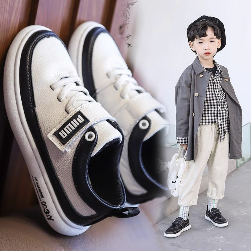 儿童真皮板鞋男童皮鞋春秋头层牛皮软底6小学生运动12岁男孩演出,童鞋/婴儿鞋/亲子鞋,运动鞋,淘宝优惠券,粉丝福利购,淘宝优惠卷