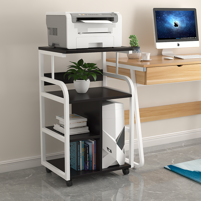 电脑主机架可移动台式机箱收纳架多层办公室移动机柜打印机置物架