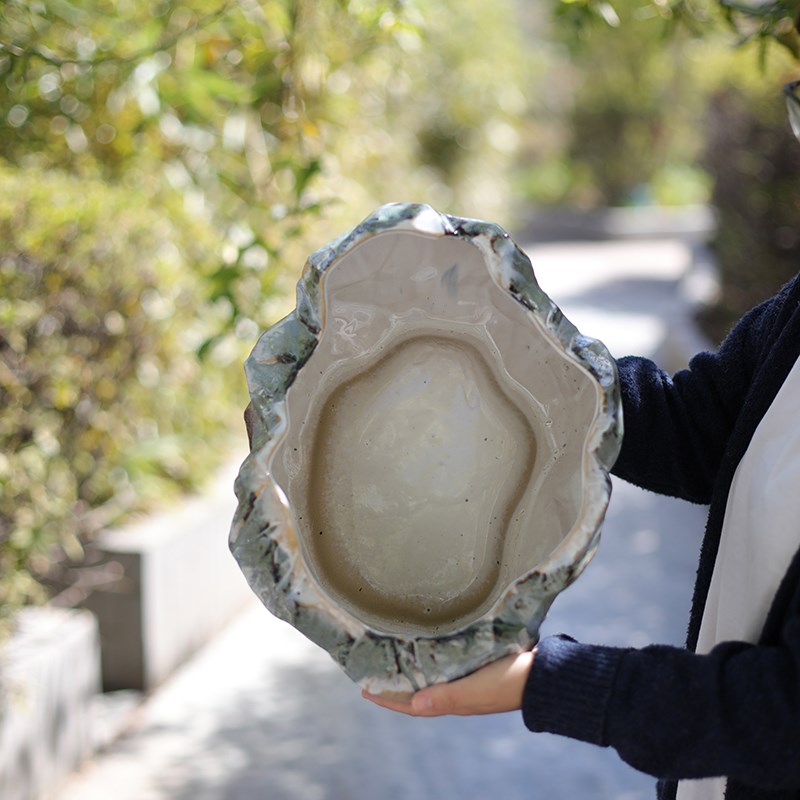 无孔水仙花盆陶瓷铜钱草睡莲碗莲家用特大号水培植物创意器皿包邮