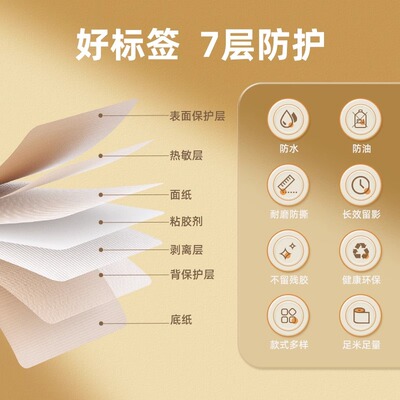 【B系列 食品】精臣B1/B21/B3S热敏纸食品烘焙标签包装袋防水贴纸