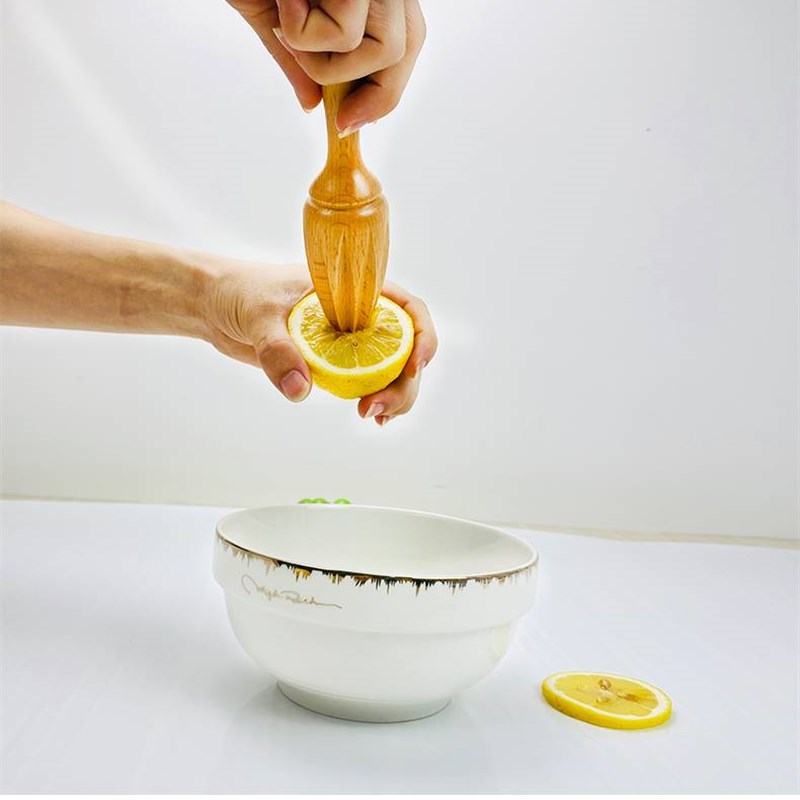 手动橙子柠檬压汁器无漆实木柠檬锥厨房烘焙用品原木榨挤果汁工具