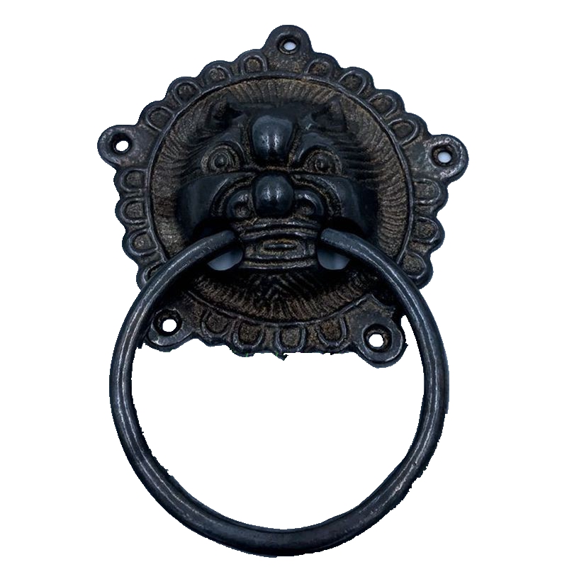 包邮中式仿古小门环铜把手兽头狮头虎头大门拉手木门庭院纯铜拉环