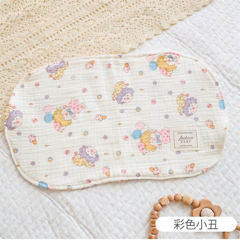 新生儿八层纱布棉云片枕婴儿低枕平枕宝宝儿童枕巾防吐奶枕垫拍嗝