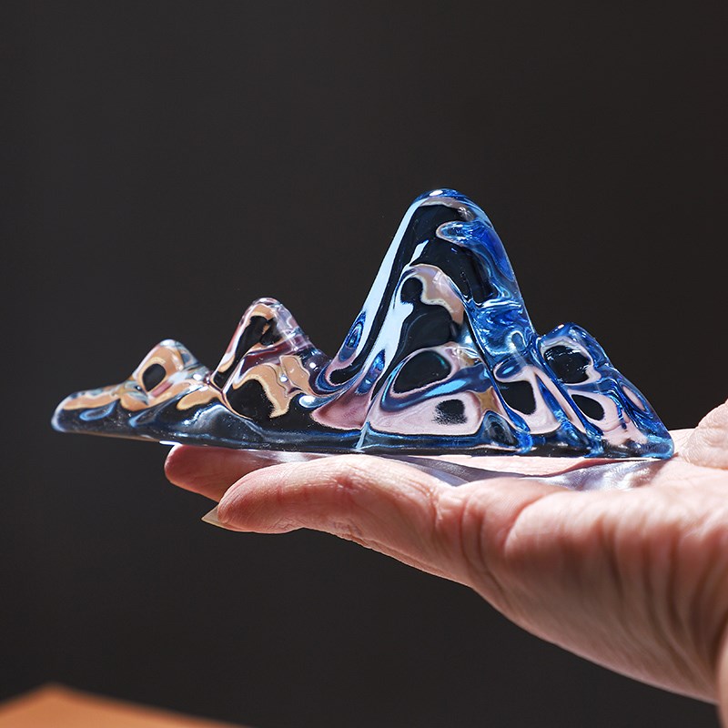 琉璃笔搁毛笔架托笔山毛笔架搁笔放毛笔的托笔架山初学者书法专用