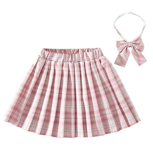 女童夏装JK裙儿童春装制服身裙套装短裙夏季裙子格子裙学生百褶裙