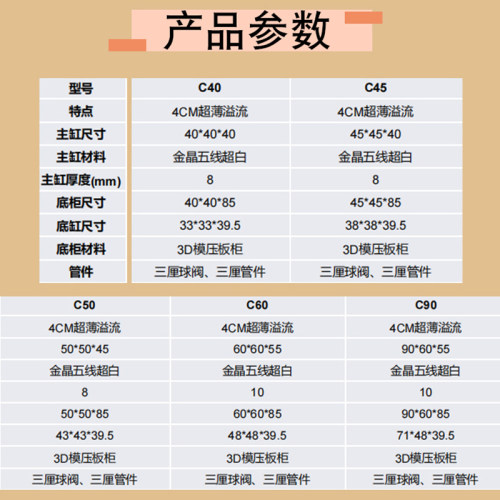 韵海海缸超白底滤海水缸鱼缸超薄海缸CR-PW超薄系列模压板柜