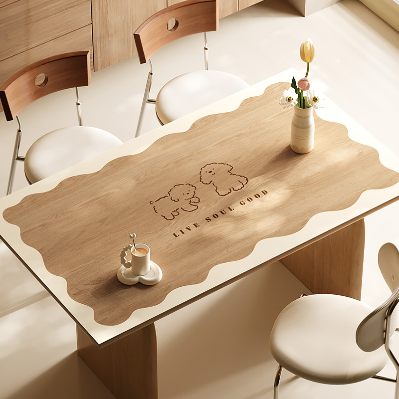 清江画廊轻奢木纹四防桌布茶几垫