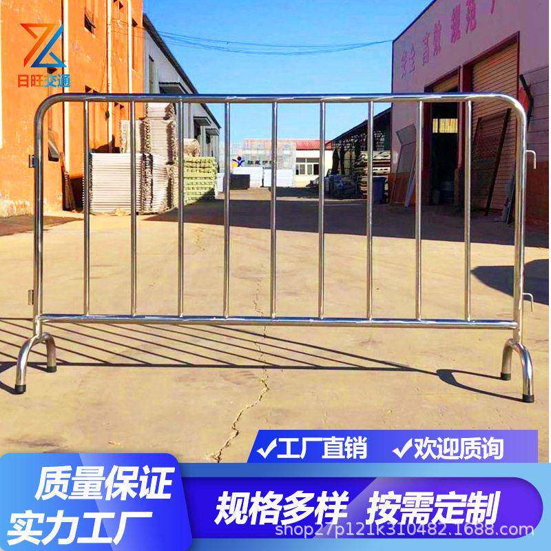 不锈钢铁马护栏施工道路围栏地铁铁火车站隔离栏杆交通活动护护