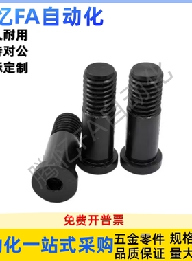 轴承止动销BKT31/32/36内六角带肩型铰链销304/45钢粗牙发黑镀镍