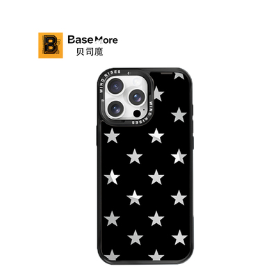 贝司魔【Wind Rises】ins简约星星适用于苹果iPhone16promax卡通16Pro全包防摔潮酷苹果17Pro保护套15手机壳