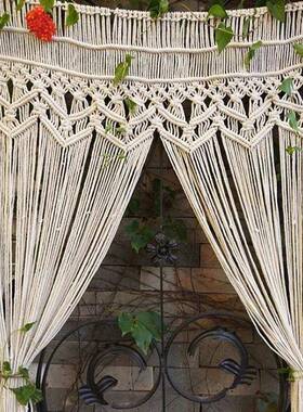 手工编织M03家居棉绳帘挂毯隔礼断n窗帘墙壁门装饰is婚西米亚波浪