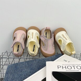 1一6岁软底透气网布鞋 夏季 男女童包头运动沙滩鞋 宝宝半凉鞋 新款