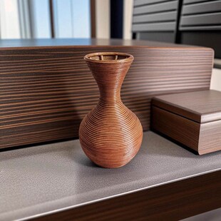 真藤编花瓶办公室风水鱼篓招财摆件家居装饰摆设聚财纳福新居礼品