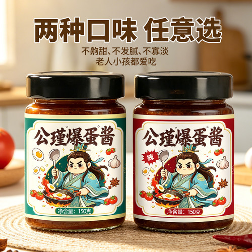 弘大师公瑾爆蛋酱150g糖醋荷包蛋糖心蛋滑蛋商用家用盖饭调味汁