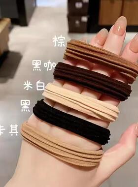 高弹力发绳女扎头发马尾发圈2025新款高端橡皮筋不勒头发耐用头绳