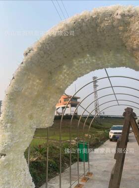 椭形白色玫瑰花花婚osy-12礼拱门拆捷走廊移圆动装便运输