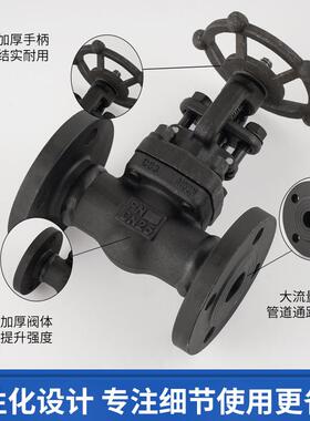 锻阀钢油法兰闸阀蒸汽A105锻造阀体热高压闸导手动Z45121H-16C国