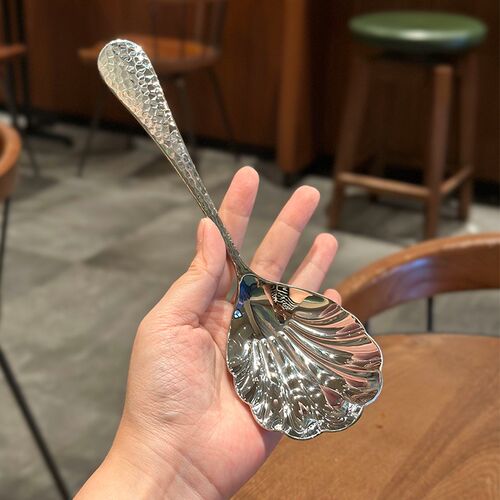 漂亮公用勺!出口1810不锈钢长柄勺子饭勺汤勺家用分餐勺分菜粥勺