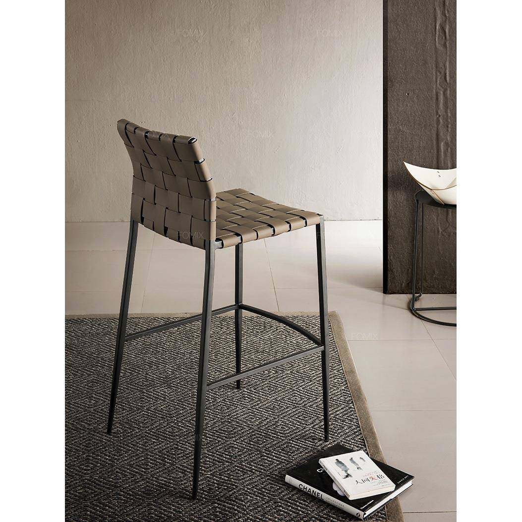 轻奢意式旋转吧椅设计师简约现代酒店前台高脚升降吧椅客厅休闲椅