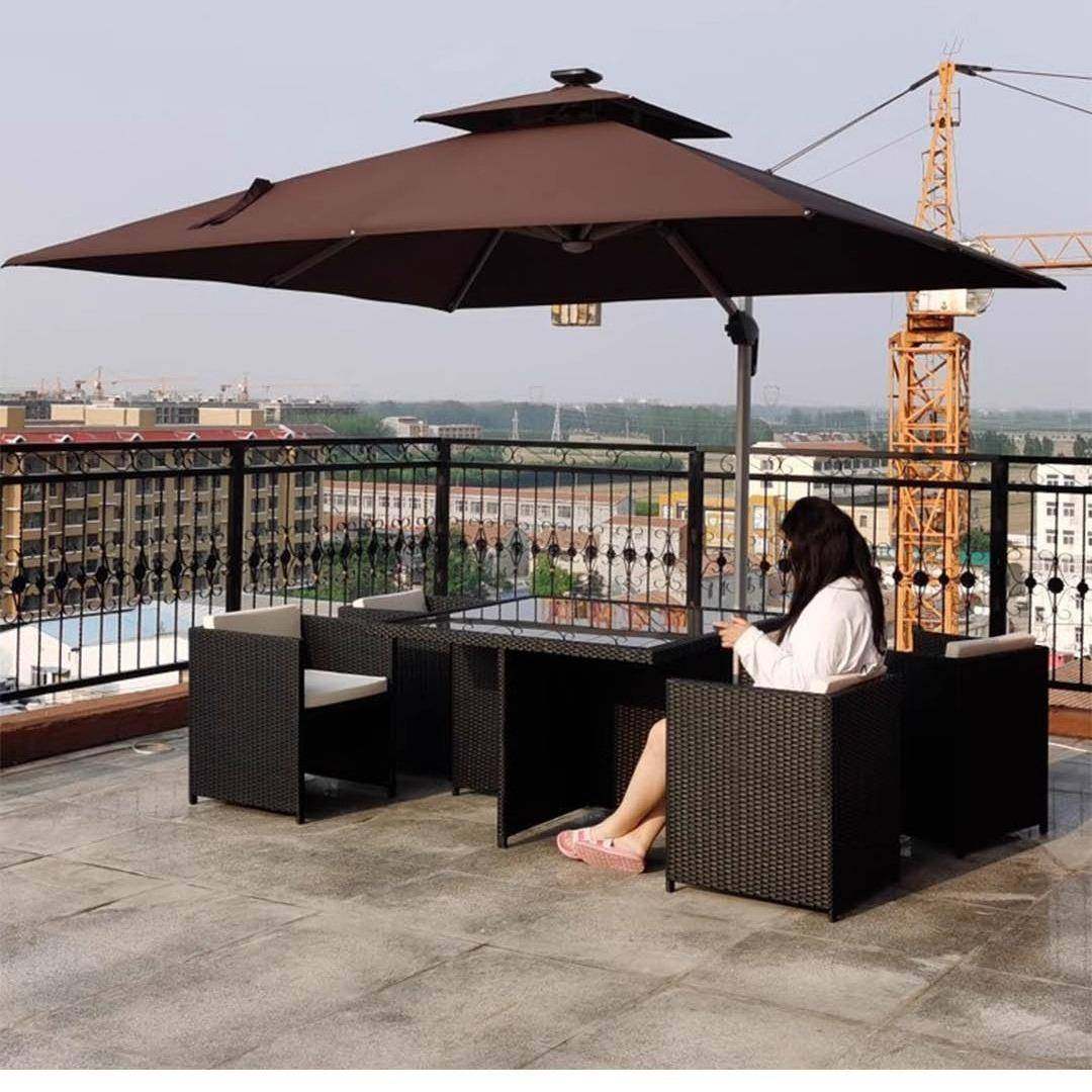 户外咖啡桌椅组合别墅庭院阳台花园高端藤编防水防晒茶几桌椅带伞,电子元器件市场,其它元器件,淘宝优惠券,粉丝福利购,淘宝优惠卷