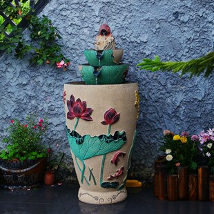 流水摆件室内客厅电视柜旁循环水大号落地喷泉新居开业招财水景观