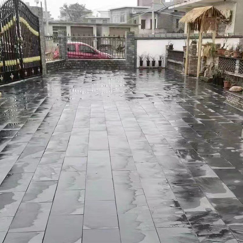 天然青石板300600地砖庭院阳台公园广场人行道市政工程防滑铺路石