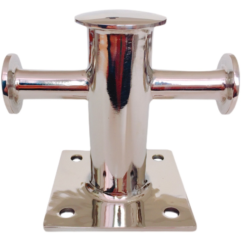 船用不锈钢缆桩31单十字缆绳桩游艇码头系船柱快艇羊角索栓