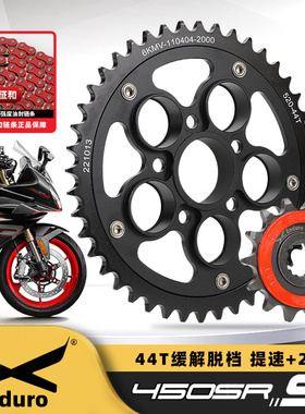 适用春风450SR S单摇臂大小飞链轮油封链条改装44齿牙盘提速更快